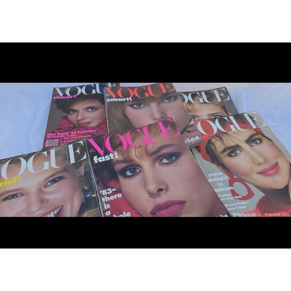 VTG Vogue 1983-1985 Magazine Lot 6x - Picture 3 of 4